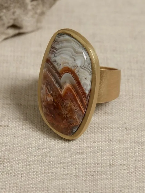 Crazy Lace Single Agate Ring | Aureus + Argent sold by Banana Republic