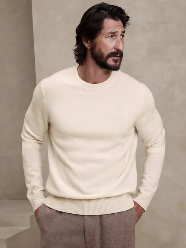 Alta Cashmere Crew-Neck Sweater sold by Banana Republic