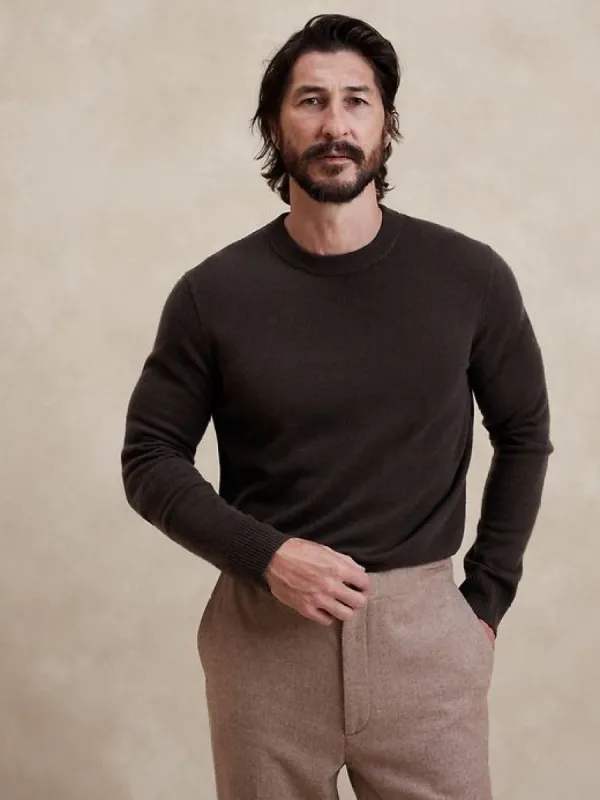Alta Cashmere Crew-Neck Sweater sold by Banana Republic