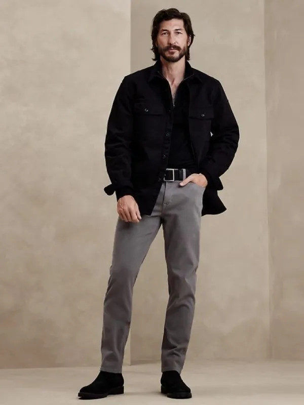 Slim Brushed Traveler Pant sold by Banana Republic