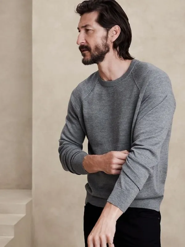 Franco Italian Merino Crew-Neck Sweater sold by Banana Republic