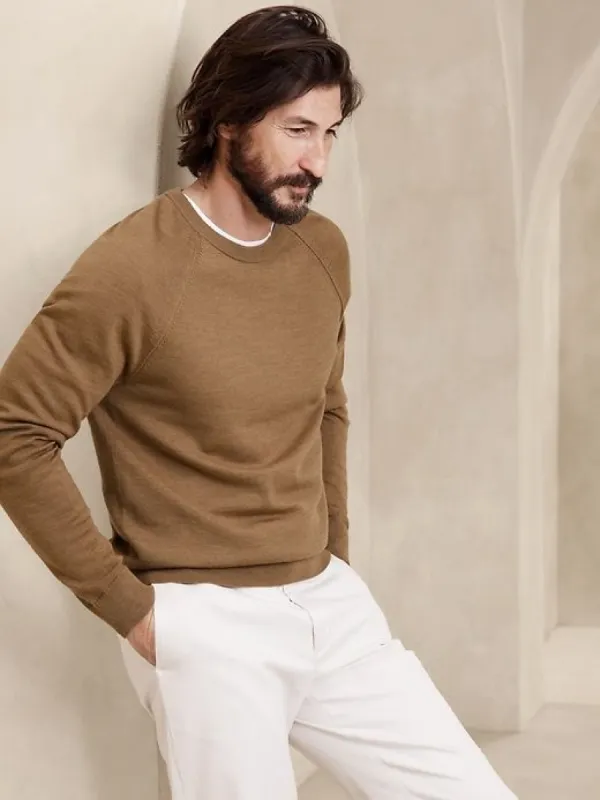 Franco Italian Merino Crew-Neck Sweater sold by Banana Republic