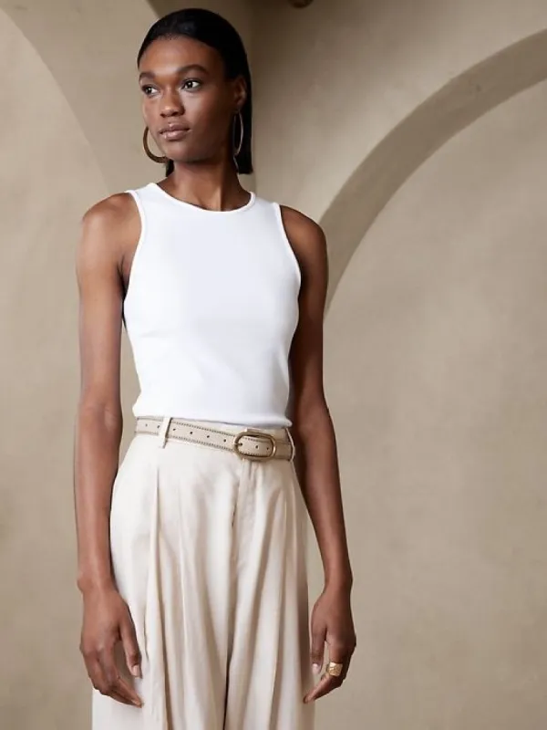 Ribbed Cutaway Tank sold by Banana Republic