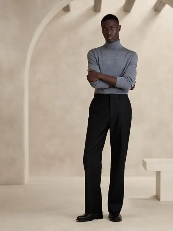 Barathea Italian Wool Straight Pant sold by Banana Republic