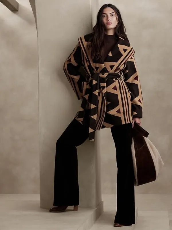 Vilama Print Coat made by Banana Republic