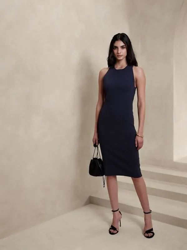 Tia Racerback Midi Dress sold by Banana Republic