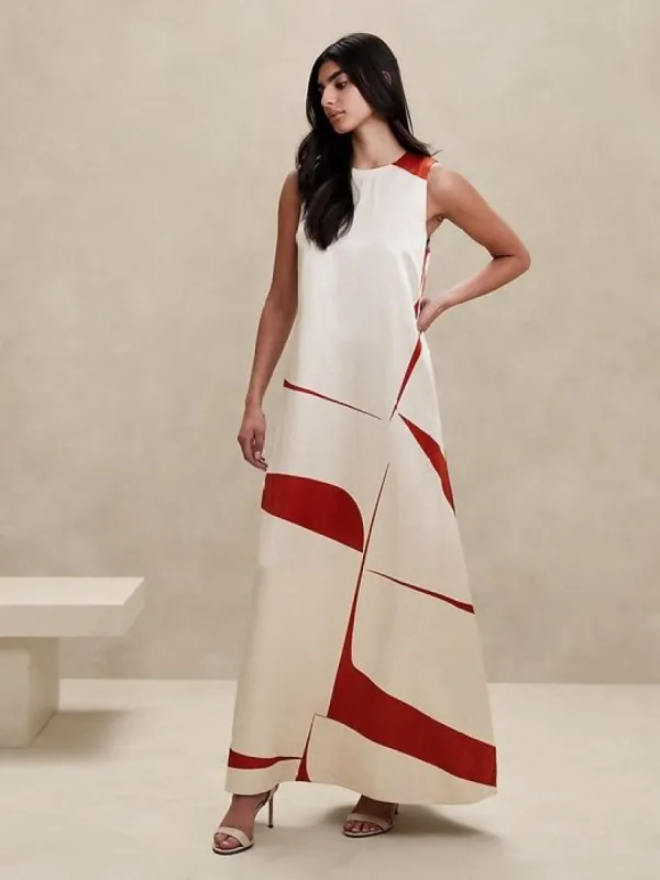 Lalia Satin Maxi Dress sold by Banana Republic
