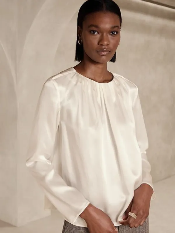 Ascendant Silk Blouse sold by Banana Republic