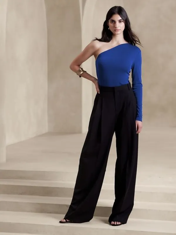 Cotton-Modal One-Sleeve Top sold by Banana Republic