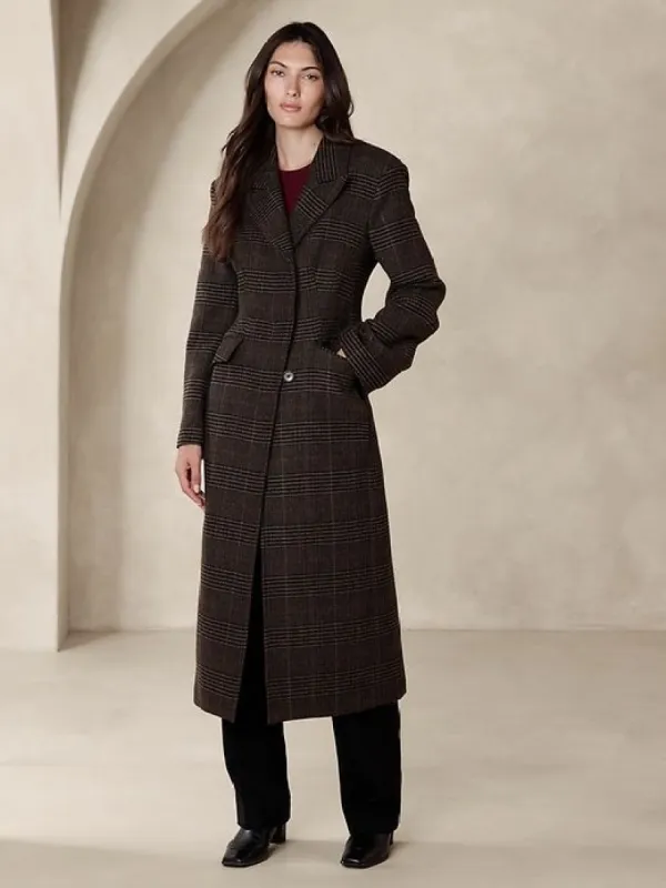 Isola Melton Hourglass Topcoat sold by Banana Republic