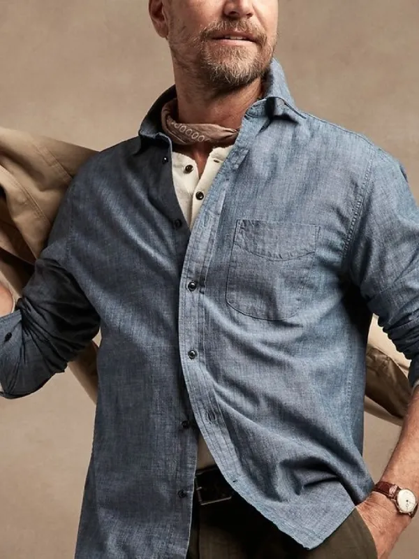 Albie Chambray Shirt sold by Banana Republic