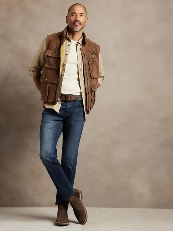 Slim LUXE Traveler Jean sold by Banana Republic