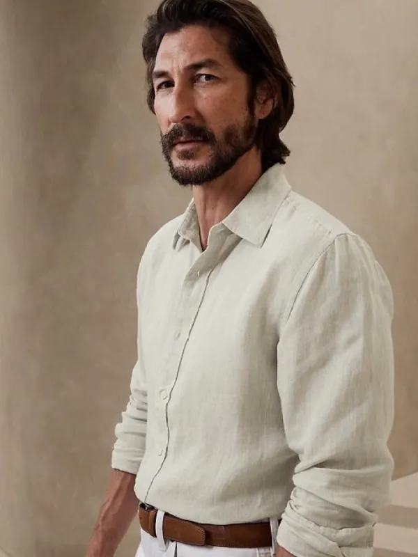 Slim Castello Linen Shirt sold by Banana Republic