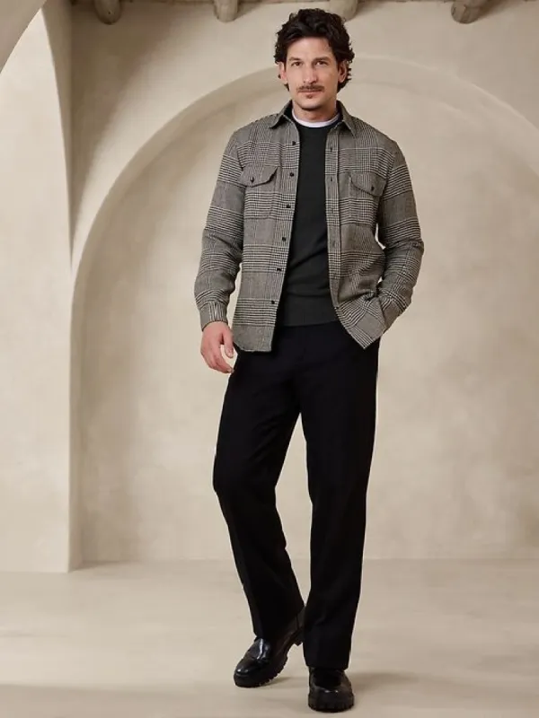 Glen Plaid Shirt Jacket sold by Banana Republic