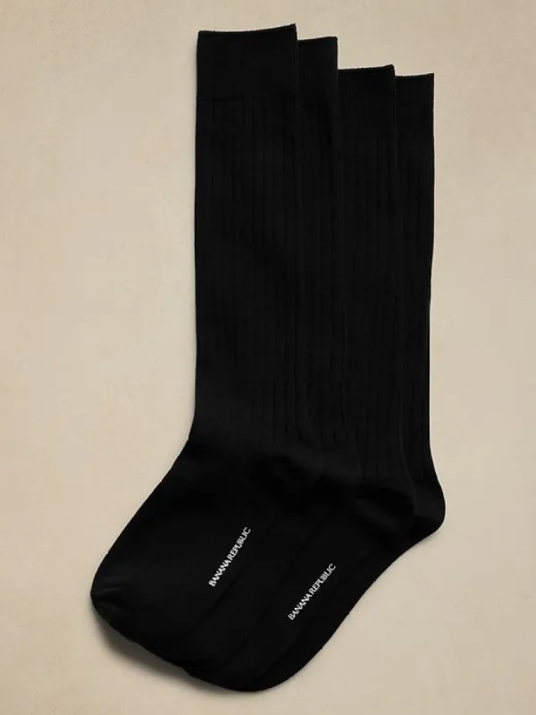 Ribbed Trouser Sock 2-Pack made by Banana Republic