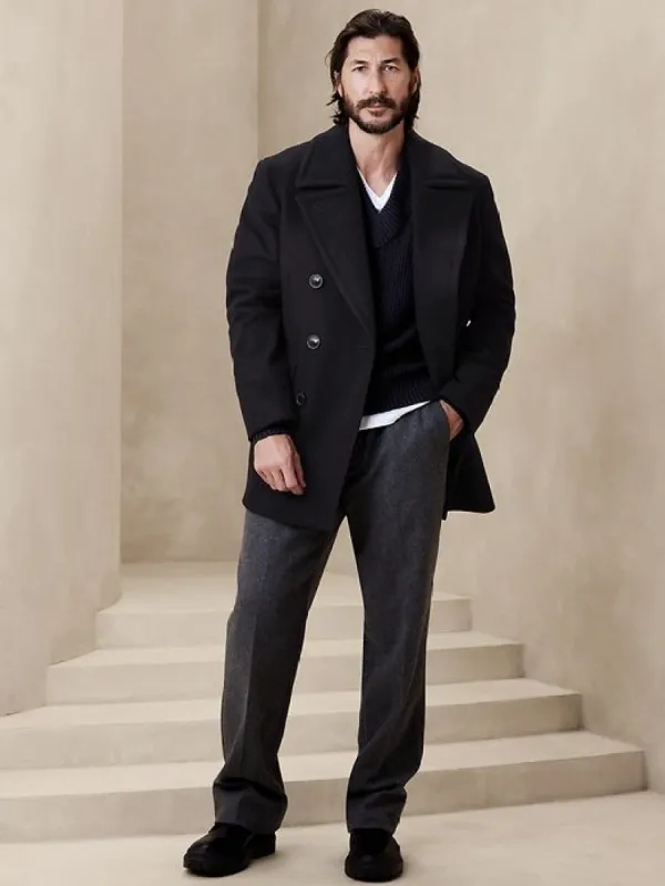 Italian Melton Peacoat sold by Banana Republic