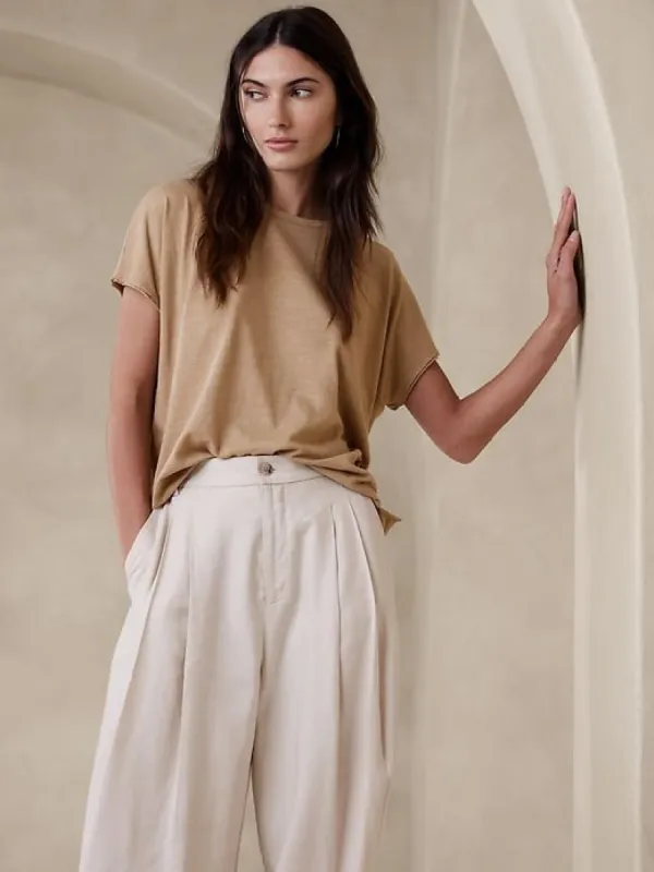Slub Crew-Neck T-Shirt sold by Banana Republic
