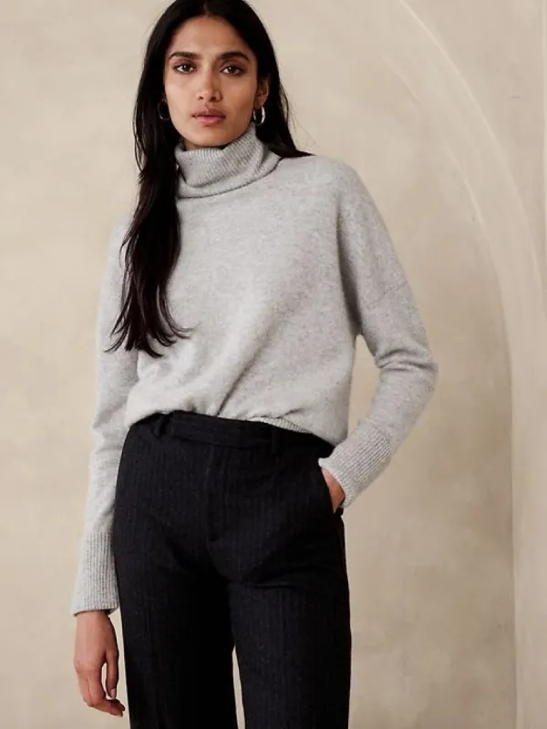 Astrid Boiled Cashmere Turtleneck Sweater sold by Banana Republic