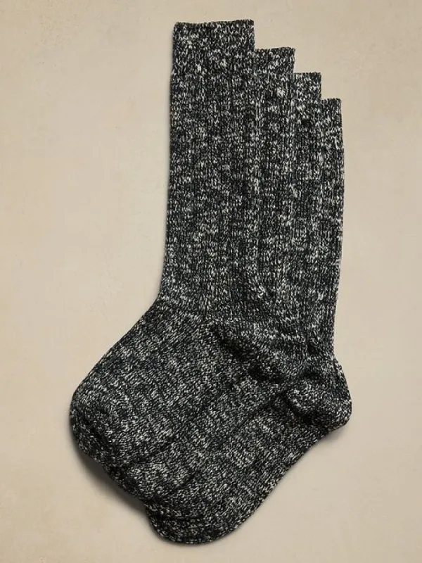 Marled Boot Sock 2-Pack made by Banana Republic