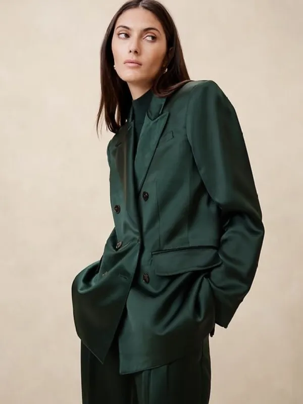 Isa Italian Satin Blazer sold by Banana Republic