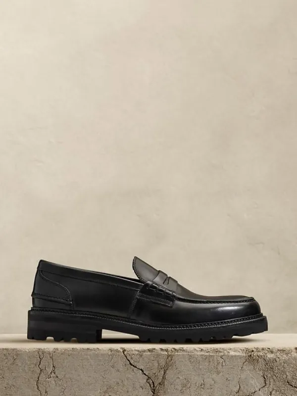 Amir Leather Lug-Sole Loafer made by Banana Republic