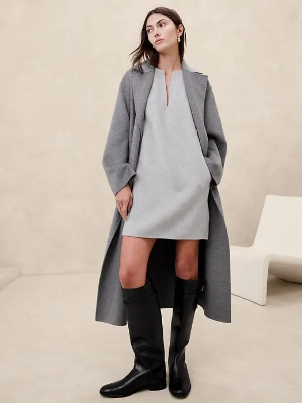 Aike Wool-Blend Mini Dress sold by Banana Republic