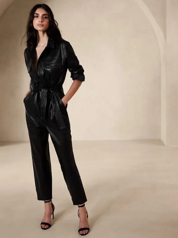 Leather Jumpsuit sold by Banana Republic