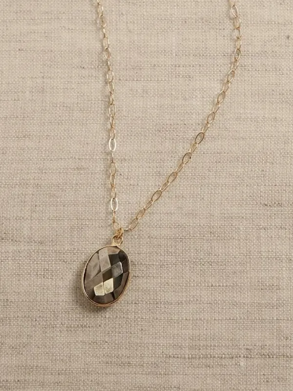 Pyrite Drop Necklace | Aureus + Argent sold by Banana Republic