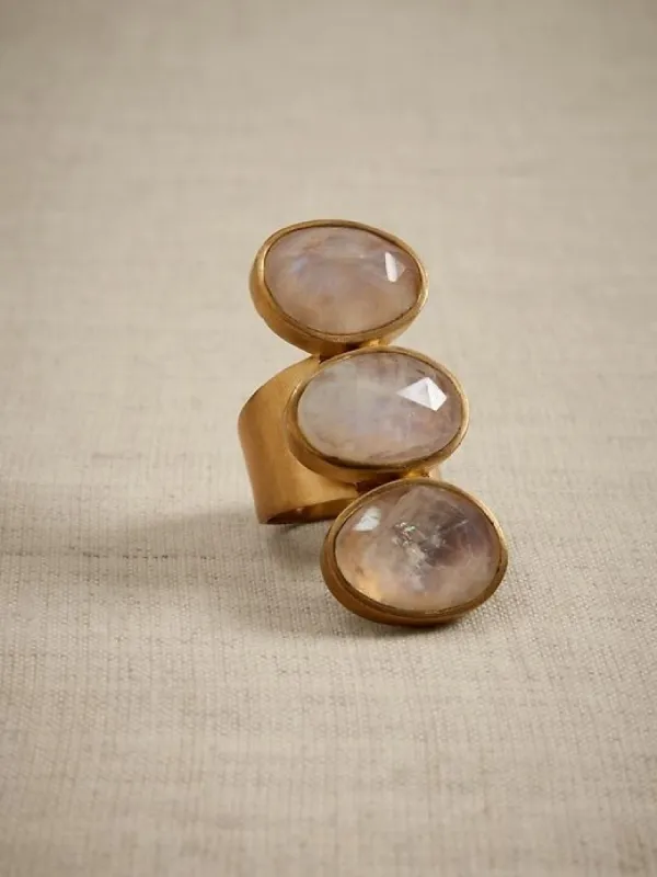 Triple Gemstone Moonstone Ring | Aureus + Argent sold by Banana Republic