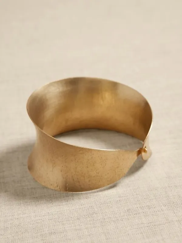 Textured Brass Cuff Bracelet | Aureus + Argent sold by Banana Republic