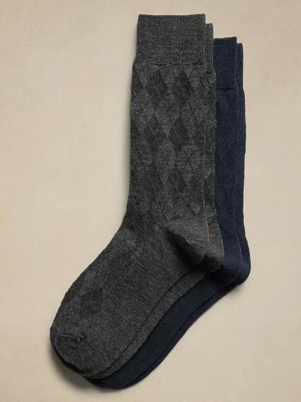 Breathe Merino Sock 2-Pack sold by Banana Republic