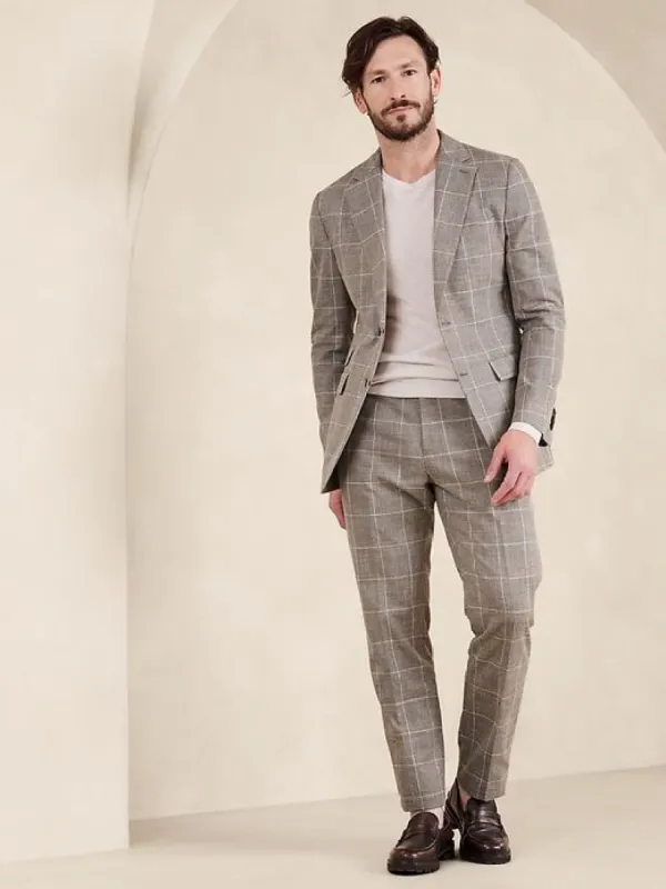 Bixby Italian Plaid Suit Pant sold by Banana Republic
