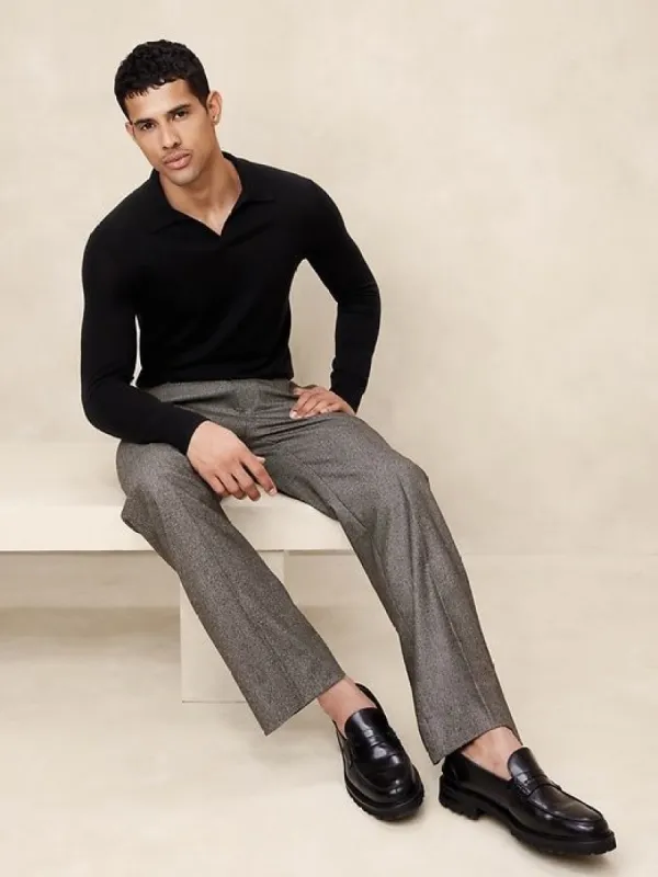 Signature Italian Herringbone Suit Pant sold by Banana Republic