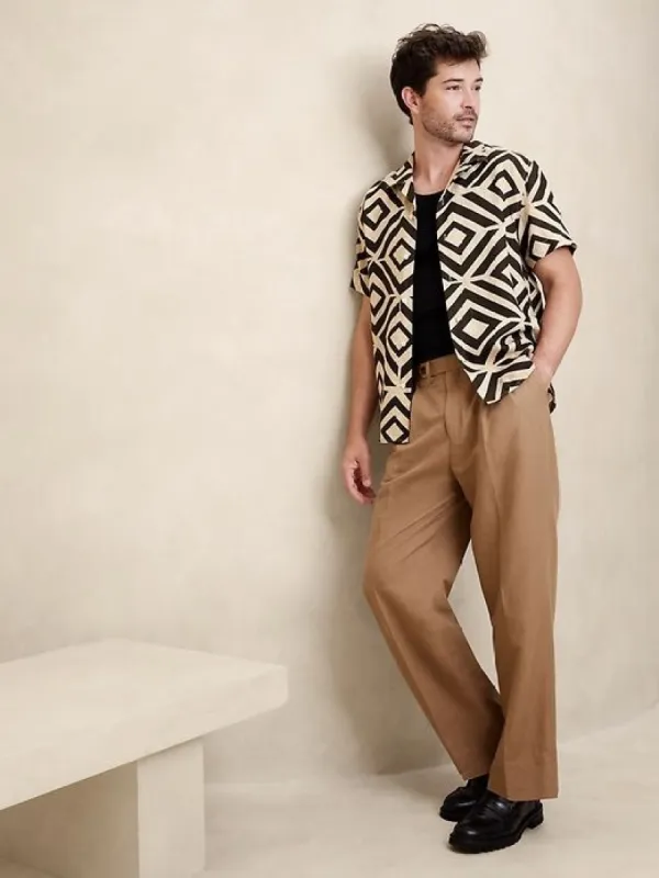 Castelleto Linen Resort Shirt made by Banana Republic