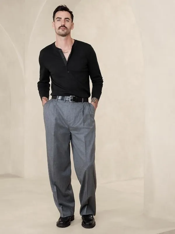 Slim Ribbed Henley T-Shirt sold by Banana Republic