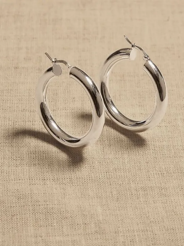 Ravena Small Hoop Earrings | Aureus + Argent sold by Banana Republic