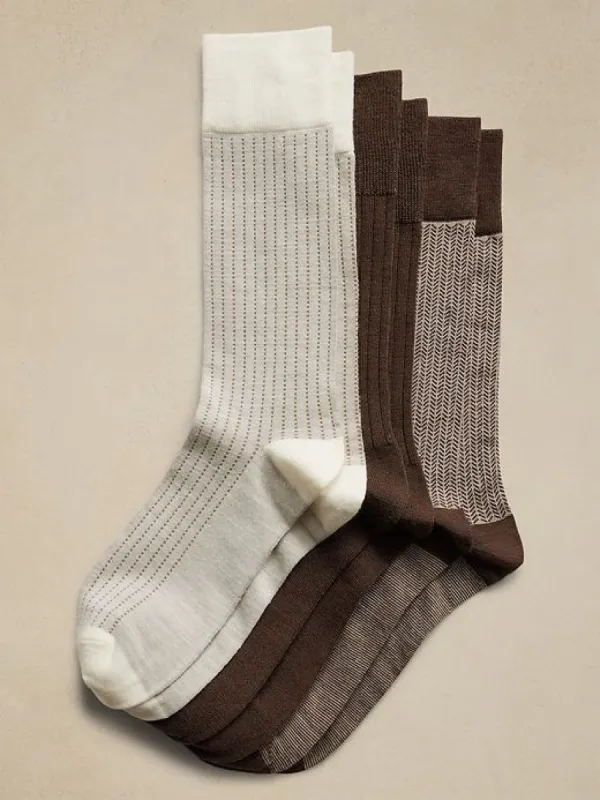 Breath Merino 3 Pack Trouser Socks sold by Banana Republic