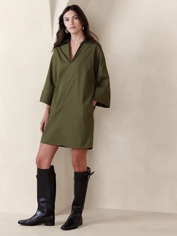 chinese dress ladies Cruz Poplin Maxi Dress