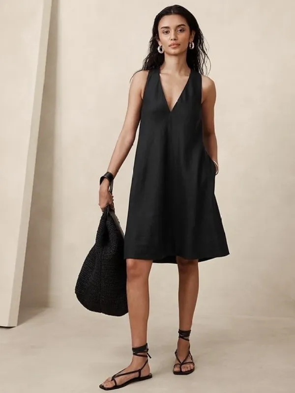 Ava Linen Mini Dress sold by Banana Republic