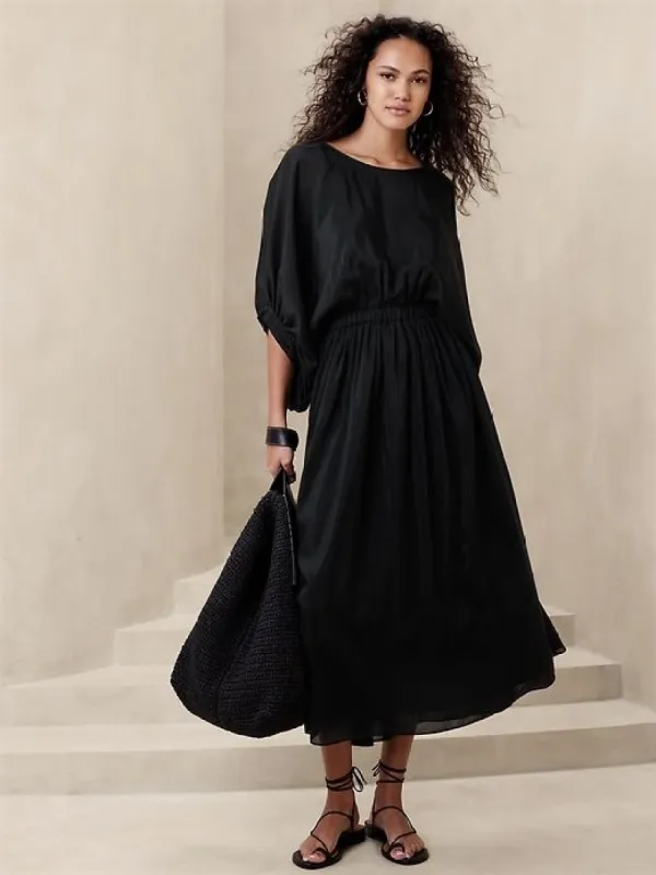Eliana Cotton-Silk Dress sold by Banana Republic