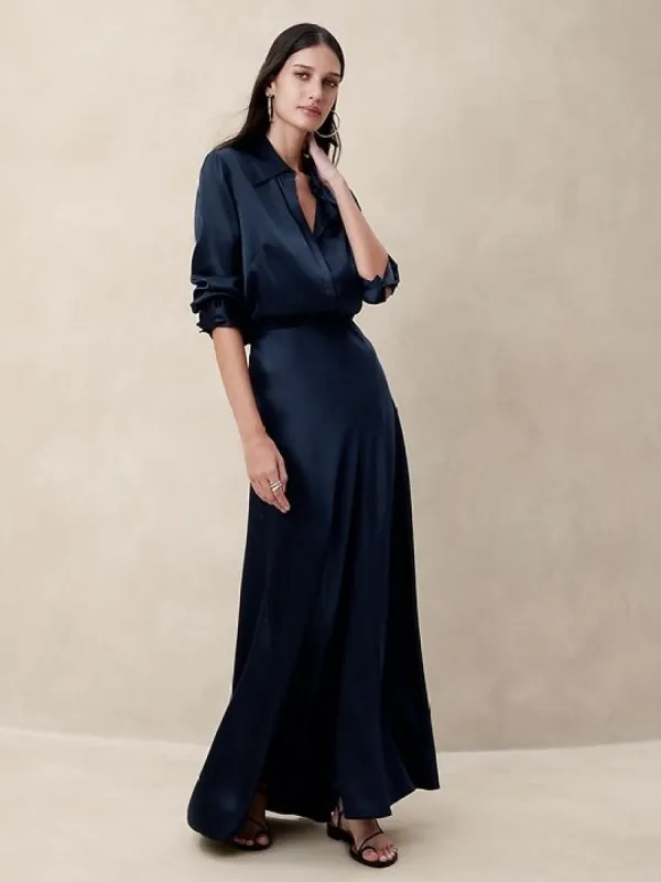 Serenade Silk Maxi Skirt sold by Banana Republic