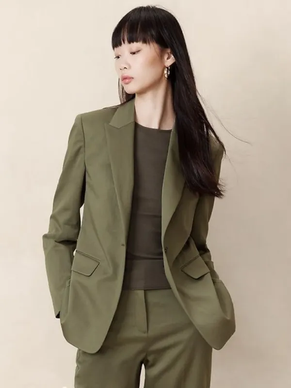 Seahaven Slim Italian Cotton-Linen Blazer sold by Banana Republic