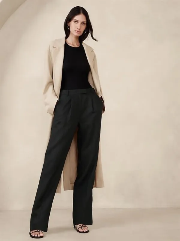 Lina Straight Linen Pant sold by Banana Republic