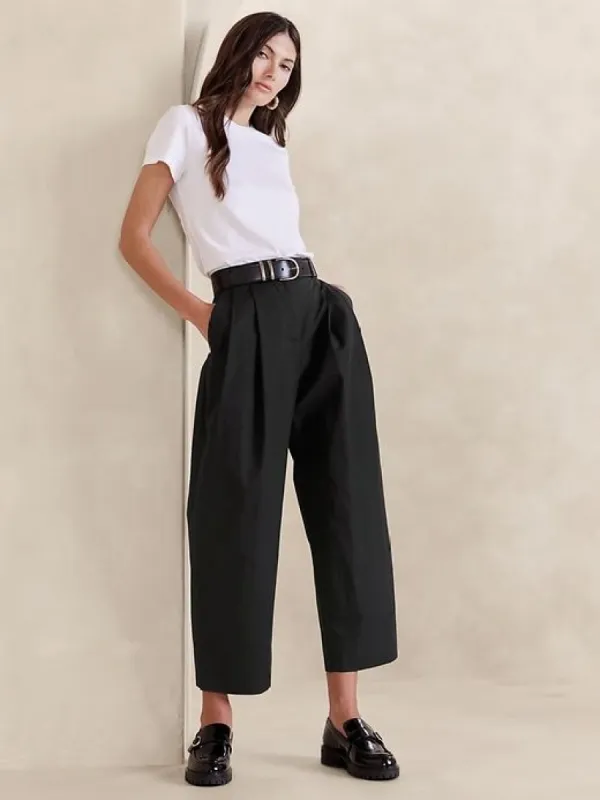 Avila Barrel-Leg Pant sold by Banana Republic