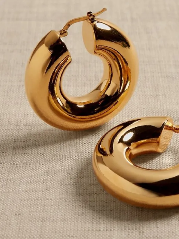 Ravena Large Plump Hoops | Aureus + Argent sold by Banana Republic