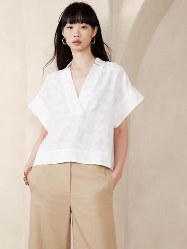 Laurel Linen-Cotton Top sold by Banana Republic