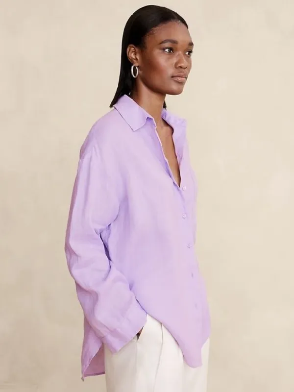 The Oversized Linen Shirt sold by Banana Republic