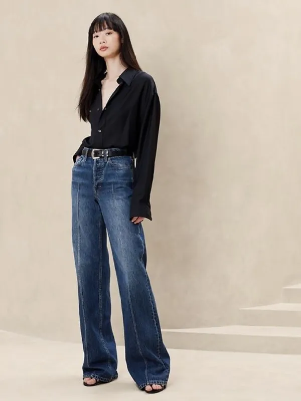 The Pintuck Jean made by Banana Republic