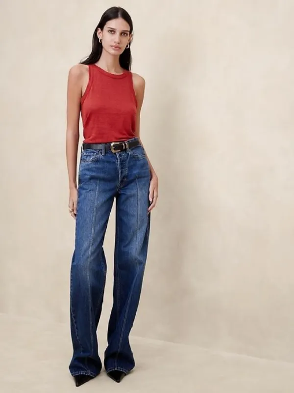 Linen Racer Tank sold by Banana Republic