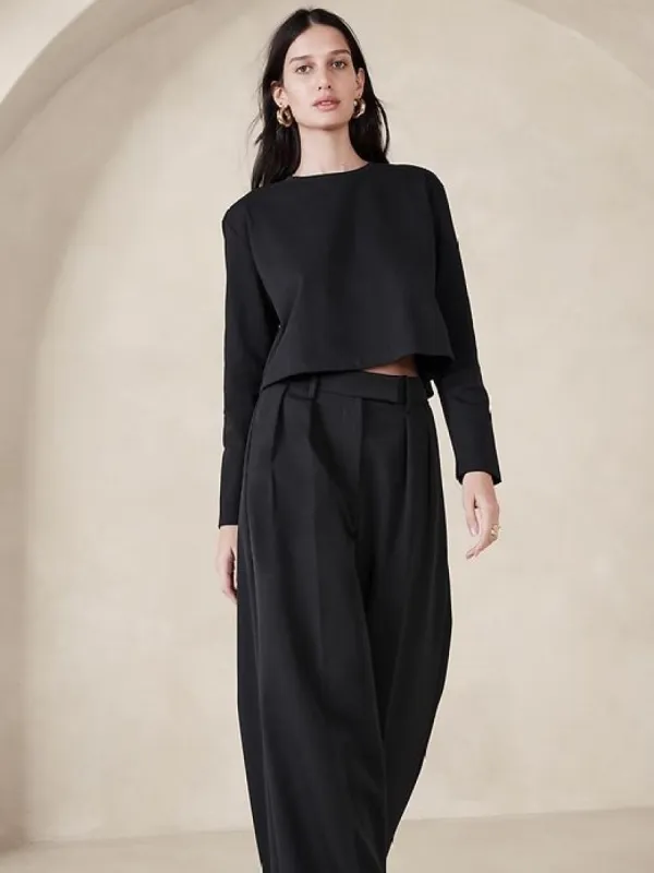 Heavy Cotton Boxy Crop T-Shirt sold by Banana Republic